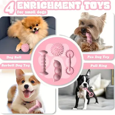 Hundekausspielzeug 6er-Set Welpen Zahnung weich