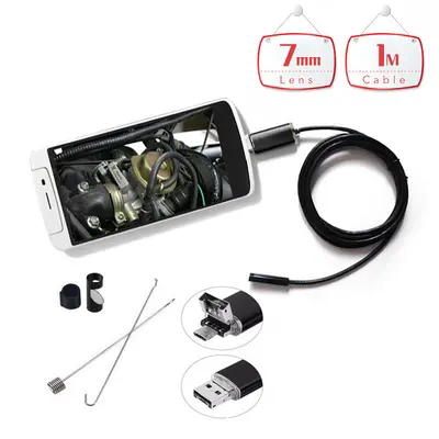 7mm USB Android endoskop, 1m su geçirmez, elle tutulan - 3