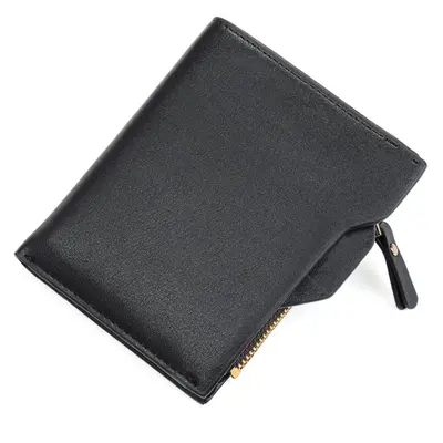 Men's Short Wallet with Coin Pouch and Zipper Driver's License Holder - 8