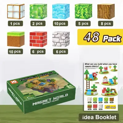 Minecraft-Magnetbausteine-Set, magnetische Bausteine - 10