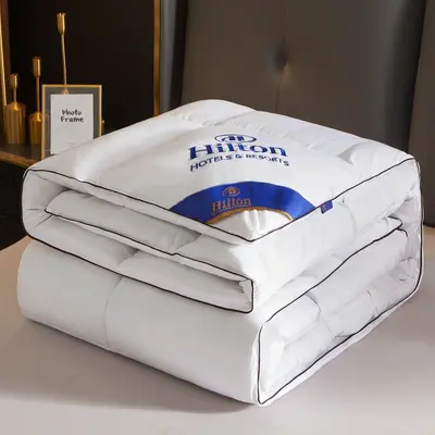 Hilton Daunen-Bettdecke Klasse A, vollständige Baumwolle, Federschutzbettuch, Daunenbettdecke, verdickt, reine Baumwolle, Winterdecke, Ganzjahresdecke, Geschenkdecke, Bettdeckenkern - 5