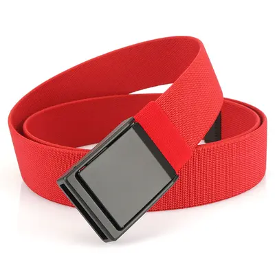 Automatic Buckle Elastic Belt, 3.8 cm, Trimmable Men's Belt - 11