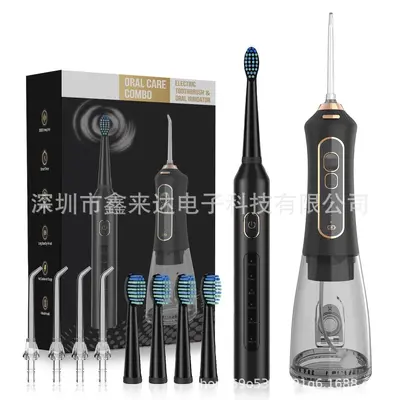 F6 portable electric toothbrush and water flosser set