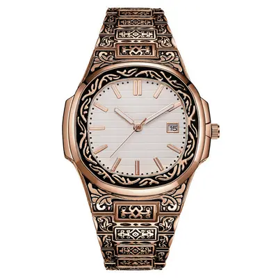 New Foreign Trade Cross-Border Trend Fashion Retro Men's Wristwatch Bronze Colored Wristwatch - 9
