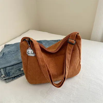 Large Capacity Women's Single Shoulder Crossbody Bag, Minimalist Korean Style - 11