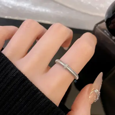 S925 sterling silver adjustable ring for women, vintage style - 10