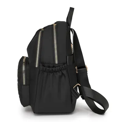 Oxford Cloth Women's Backpack, Diamond-Quilted Nylon, Small Travel Backpack - 4