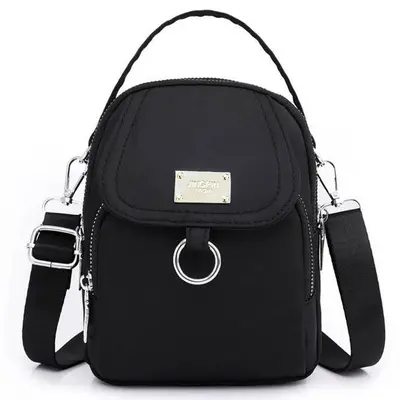 Nylon Women's Crossbody Bag with Multiple Compartments - 5