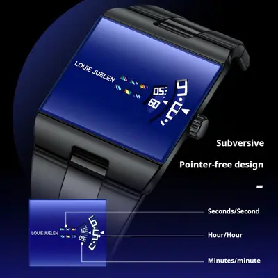 Herrenarmbanduhr, Quarz, Edelstahl, wasserdicht - 4