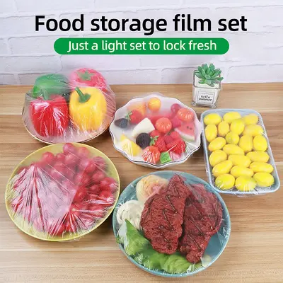 Tek kullanımlık plastik streç film ev tipi gıda sınıfı plastik streç film kalınlaştırılmış PE taze tutma örtüsü sızdırmazlık kase kapağı toptan