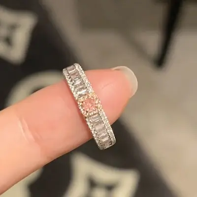 Zircon geometric open ring index finger lightweight luxury - 8