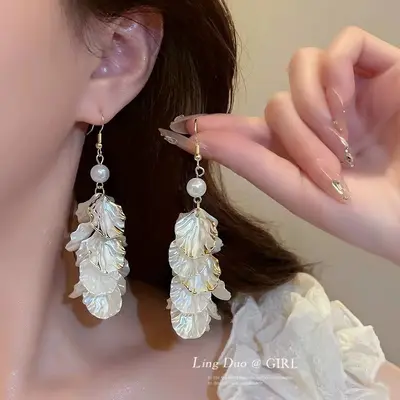 Long Tassel Earrings Autumn Winter Collection - 8