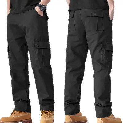 Men's Multi-Pocket Loose Straight-Leg Cargo Pants, Durable - 6