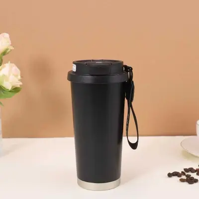 Çiçek desenli 316 paslanmaz çelik yalıtımlı kupa, askılı - 4