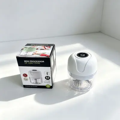 Mini elektrikli mutfak makinesi, USB şarjlı, yeşil/beyaz