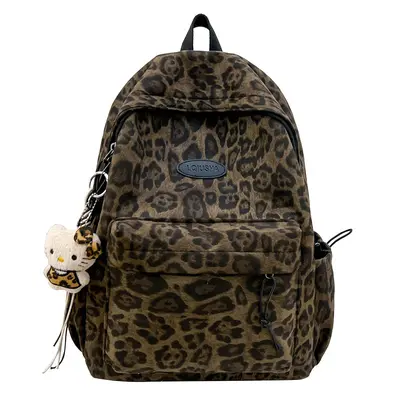 Leopard Print Backpack for Middle School Students, Convertible Handbag - 9