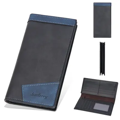 baellerry Men's Long Wallet, Multi-Card Slots, Zipper - 9
