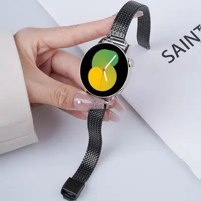 Wheat Ear Buckle Strap for Samsung Watch6, Steel Band for Watch4 Pro and Huawei GT4/5 - 8