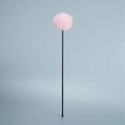 Rabbit Fur Cat Toy with Fur Ball and Teaser Wand - 4