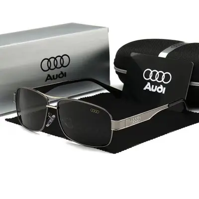 Audi Retro-Sonnenbrille mit eckigem Rahmen, polarisiert, Modell 553 - 2