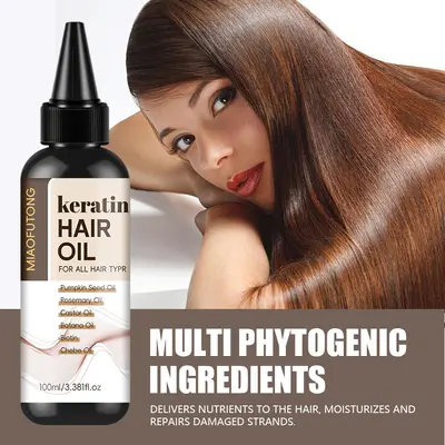 Keratin-Haarpflegeöl gegen Frizz, feuchtigkeitsspendend und glättend
