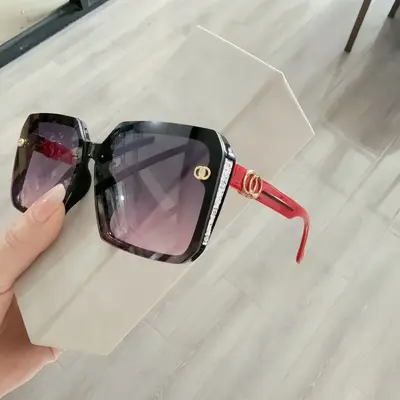 Women's Large-Frame Anti-UV Sunglasses for Round Faces - 13