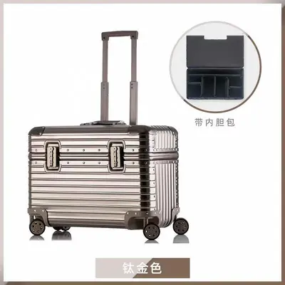 All-Aluminium-Magnesium Alloy Carry-On Case 18 Inch, Combination Lock, Trolley - 13