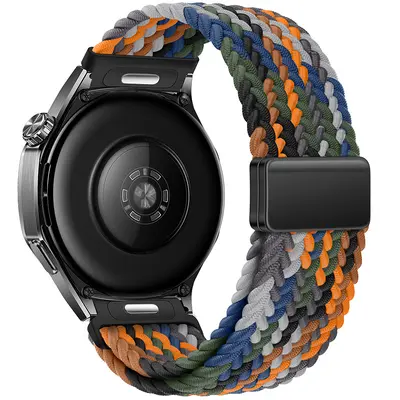 Huawei GT6 Uyumlu Basmalı Manyetik Örgü Naylon Kordon - 13