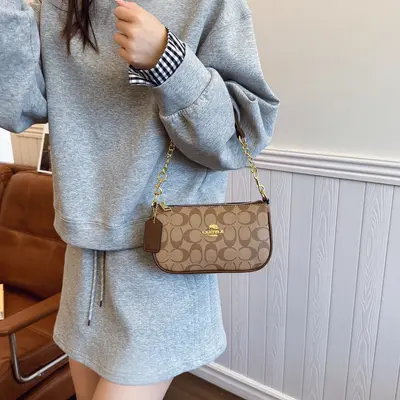 Women's Luxury Printed Mini Crossbody Bag with Chain Strap