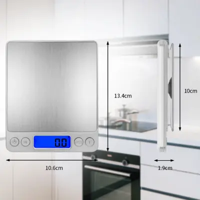 i2000 Electronic Kitchen Scale, Gram Measurement, Stainless Steel