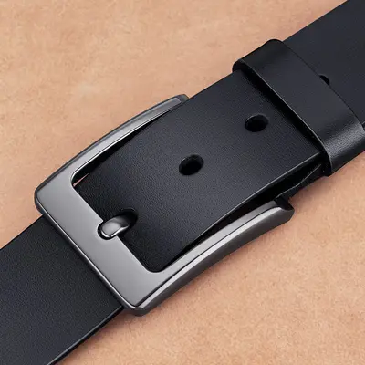 Emperor Paul Men's Genuine Leather Belt Real Leather Belt Pin Buckle First Layer Cowhide Belt Men's Niche Fashion Belt Premium - 7