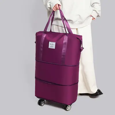 Travel bag with wheels, expandable, extra large capacity