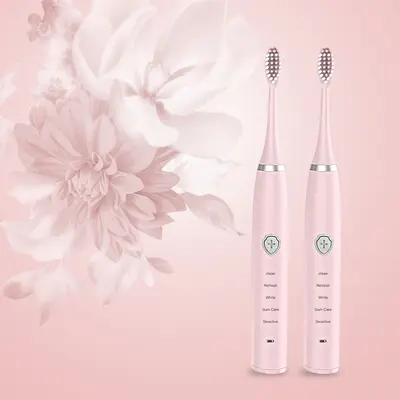 Adult Sonic Electric Toothbrush, USB Rechargeable, Portable, Fully Washable