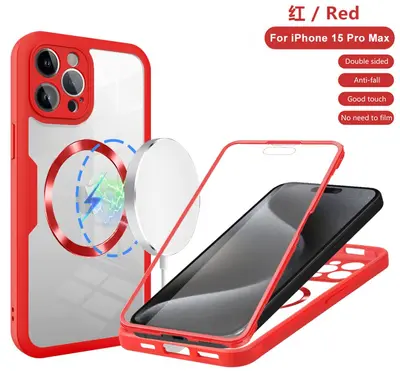 Qicai manyetik emişli iPhone 16 Pro telefon kılıfı Apple 15 kabuk filmi hepsi bir arada tam kapsamlı 14pm düşmeye karşı dayanıklı 16e - 10