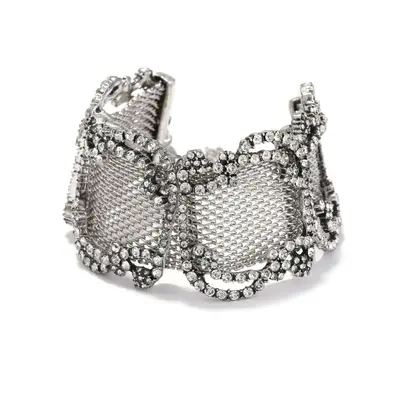 ZA metallic mesh bracelet, color-block design