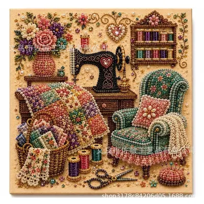 El Yapımı DIY Elmas ve İnci Tablo Seti, Yeni Ürün - 9