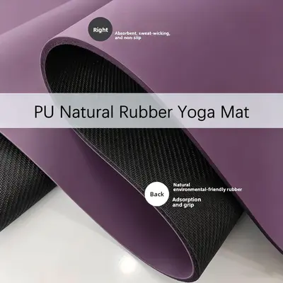 Non-Slip Yoga Mat, Natural Rubber, Dry and Wet Anti-Slip - 4