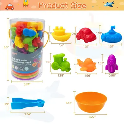 Lernspielzeug für Kinder, Farbzählung und Sortiersets - 8