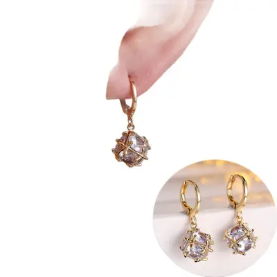 Zirconia women's earrings, luxury style, versatile - 6