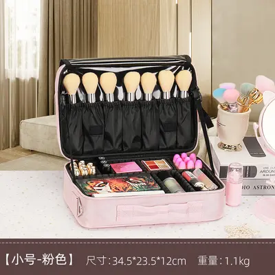 Large Capacity Multi-Layer Makeup Bag, Portable Cosmetics Organiser - 12