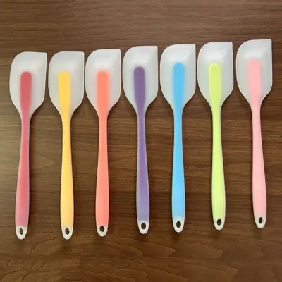 Sınır ötesi kazıyıcı pişirme aleti kek kreması spatulası silikon kazıyıcı hepsi bir arada gıda sınıfı yüksek sıcaklığa dayanıklı - 7