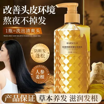 BARSE 芭奢生姜防断发蓬松洗发水 500ml 植萃姜根净油洗发露厂家 - 3