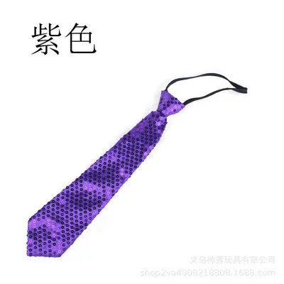 Korean-Style Sequin Tie for Hip-Hop Magic Performances - 11