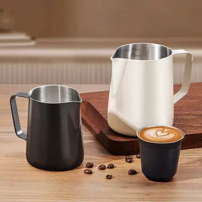 Stainless Steel Latte Art Cup, Thickened, Food-Grade Milk Frothing Pitcher
