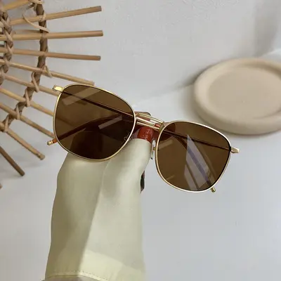 Qianai polarisierte Sonnenbrille, eckige Metallfassung, UV-Schutz - 13