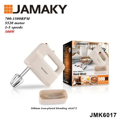JAMAKY handheld mikser 5 hızlı, yüksek güç, hamur ve krema