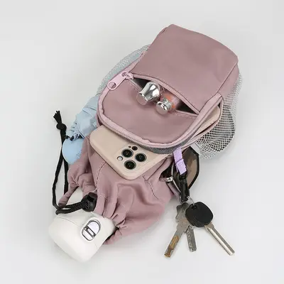 Askılı ve El Taşıyıcılı Su Bardağı Çantası Geniş Kapasiteli Termos Kap Kılıfı Açık Hava Bisiklet Sürüşü Yürüyüş Telefon Entegre Saklama Çantası