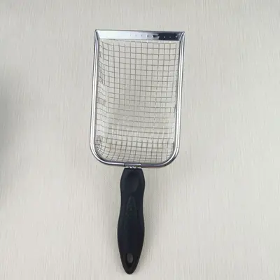 Fine-Hole Stainless Steel Cat Litter Scoop with Plastic Handle - 10