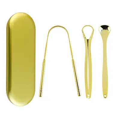 Stainless Steel U-Shaped Tongue Scraper, Large and Small Opening - 11