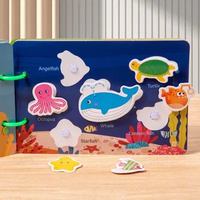 Children's sticker book, animal themed, educational busy book